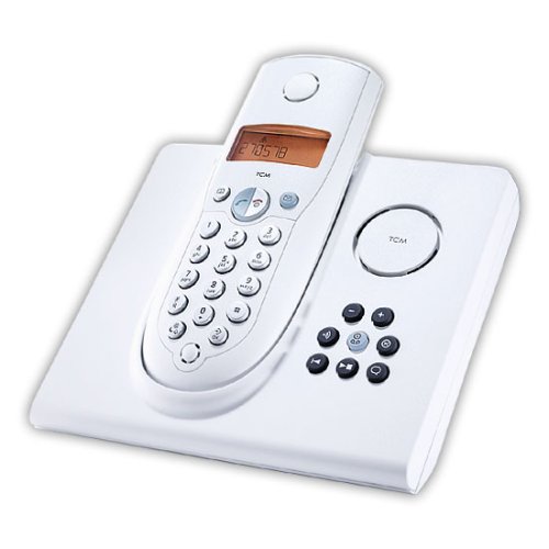 TV Ger&auml;te: Tchibo Schnurloses Telefon mit Anrufbeantworter Wei�