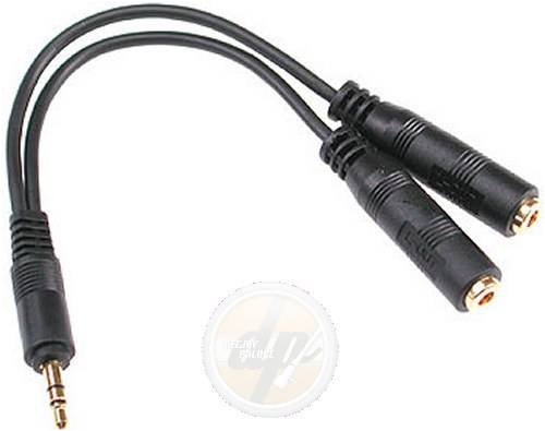 Kompaktanlagen: Klotz Y-Kabel 0,2 m Ministereojack 2 Minijack F