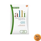Alli Weight-Loss Aid, Orlistat 60mg Capsules, 120-Count Refill Pack