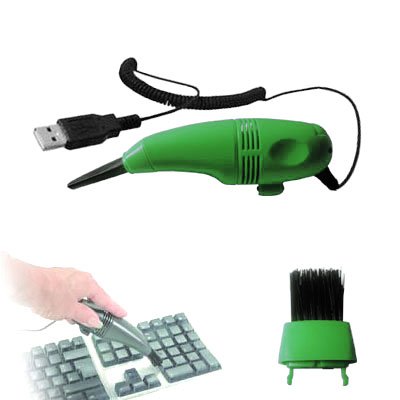 Audio und Video: USB Staubsauger Gruen, halten Sie ganz einfach Ihre Tastatur sauber