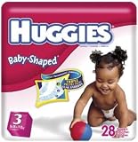 Huggies Ultratrim Disposable Diapers 52123, Unisex, Size 3 (16-28 lbs), 28 diapers/pack, 4 packs/case