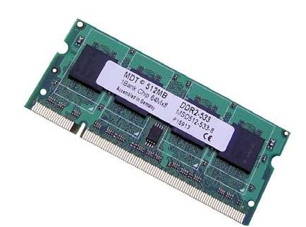 MP3 Player: MDT SO-DDR2 667 SO-DIMM 200pin RAM Notebook Arbeitsspeicher CL5 - 64Mx8 - 512MB