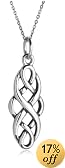 Sterling Silver Celtic Design Oval Pendant, 18