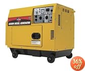 All Power America APG3202 6,500 Watt 10 HP Silent Diesel Powered Generator with Electric Start & Wheel Kit (CARB Approved)