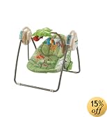 Fisher-Price Open Top Take-Along Swing with Music & Mobile - Rainforest