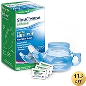 SinuCleanse Nasal Wash System, Unbreakable Neti Pot With Salt Packets