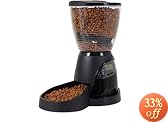 Petmate Le Bistro Portion-Control Automatic Pet Feeder, 10-Pound Capacity, Black