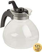 Medelco 12 Cup Glass Stovetop Whistling Tea Kettle