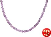 Sterling Silver Faceted Amethyst Necklace, 18