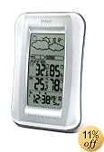 Oregon Scientific BAR688HGA Wireless Weather Station with Temperature/Humidity Display and Self- Setting Atomic Clock, White