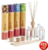 Stick Scents 4-Count Variety Pack Reed Diffusers (Sea Petal, Morning Dew, Lavender Fields, Vanilla Bean), 4-Ounce Packages