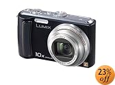 Panasonic Lumix DMC-TZ5K 9MP Digital Camera with 10x Wide Angle MEGA Optical Image Stabilized Zoom (Black)