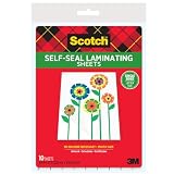 Scotch® Laminating Sheets LS854SS-10, 9 Inches x 12 Inches, Letter Size, Single Sided