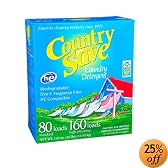 Country Save HE Laundry Detergent, Powder, 160-Load, 10-lb Boxes (Case of 4)