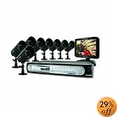 Defender SENTINEL3 Web Ready 8 Channel DVR Security System Digital Video Recorder with Hi-Res Night Vision Surveillance Cameras and 8-Inch LCD