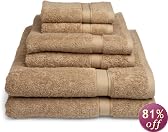 Pike Street 100% Egyptian Cotton 725-Gram 6-Piece Towel Set, Taupe