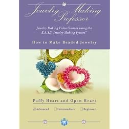 How To Make Beaded Jewelry - Puffy Heart and Open Heart