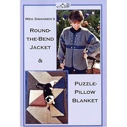 Knitting the Round the Bend Jacket/Puzzle Pillow Blanket