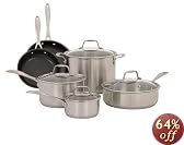 American Kitchen 10-Piece Stainless-Steel Cookware Set