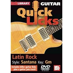 Guitar Quick Licks - Santana Latin Rock Key of Gm