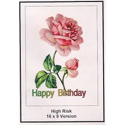 High Risk: 16x9 Widescreen TV.: Greeting Card: Happy Birthday
