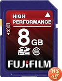 Fujifilm 8 GB Secure Digital High Capacity (SDHC) Class 6 Flash Memory Card