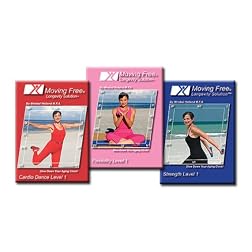 Moving Free Longevity Solution Level 1 Three Pack by Mirabai Holland, Cardio Dance, Strength and Flexibility For Beginners, Baby Boomers, 50 plus, and ... for Weight Loss, and Total Body Conditioning