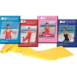 Mirabai Holland's Get Off The Couch Moving Free Longevity Solution 4 Pack INCLUDING 4 ft Resistance Band For Beginners, Boomers, 50 plus Women, and Active ... Increase Stamina, Get Flexible & Body Sculpt