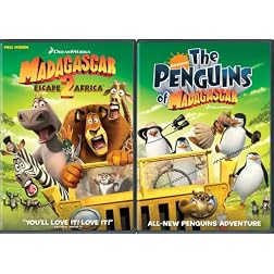 Madagascar: Escape 2 Africa/Nick Penguins 2 Disc Move It, Move It, Double DVD Pack  (Full Screen)