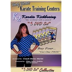 Marty Martin's K2 Kardio Kickboxing workout routines DVD Collection Six-Ten