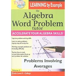 The Algebra Word Problem Tutor: Problems Involving Averages