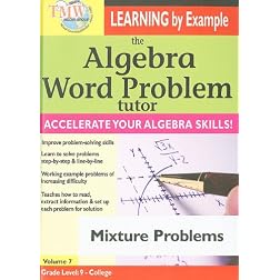 The Algebra Word Problem Tutor: Mixture Problems