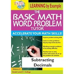 The Basic Math Word Problem Tutor: Subtracting Decimals