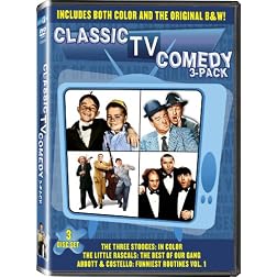 Comedy 3 pack: Abbott & Costello Vol 1, Little Rascals: Best of our Gang, & Three Stooges Shorts - In COLOR! Also Includes the Original Black-and-White Version which has been Beautifully Restored and Enhanced!