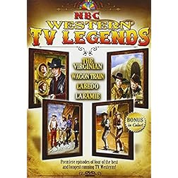 NBC Western TV Legends - 4 of the first episodes of the longest running TV Westerns! The Virginian, Laredo, Laramie, Wagon Train!
