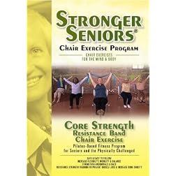 Stronger Seniors Core Strength DVD-Resistance Band Exercise Program developed by Anne Burnell, Stott Pilates Instructor Trainer and Faculty Presenter for the National Council on Aging (NCOA). Resistance Band included