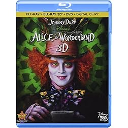 Alice In Wonderland (Four-Disc Combo: Blu-ray 3D / Blu-ray / DVD / Digital Copy)