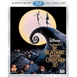 The Nightmare Before Christmas (Three-Disc Combo: Blu-ray 3D / Blu-ray / DVD / Digital Copy)