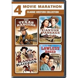 4 Movie Marathon: Classic Western Collection (The Texas Rangers / Canyon Passage / Kansas Raiders / The Lawless Breed)