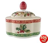 Villeroy & Boch Festive Memories Covered Sugar Bowl